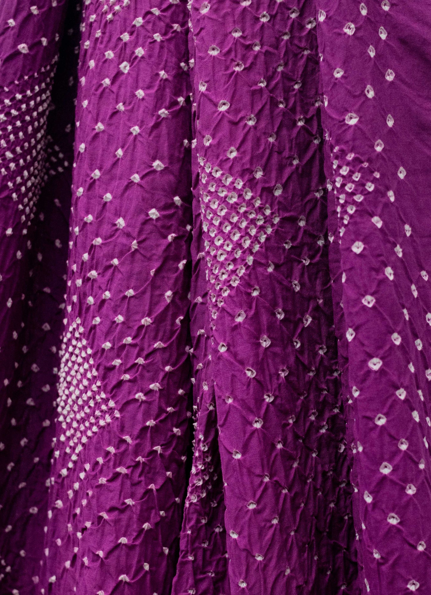 Pure Cotton Purple Bandhani Saree