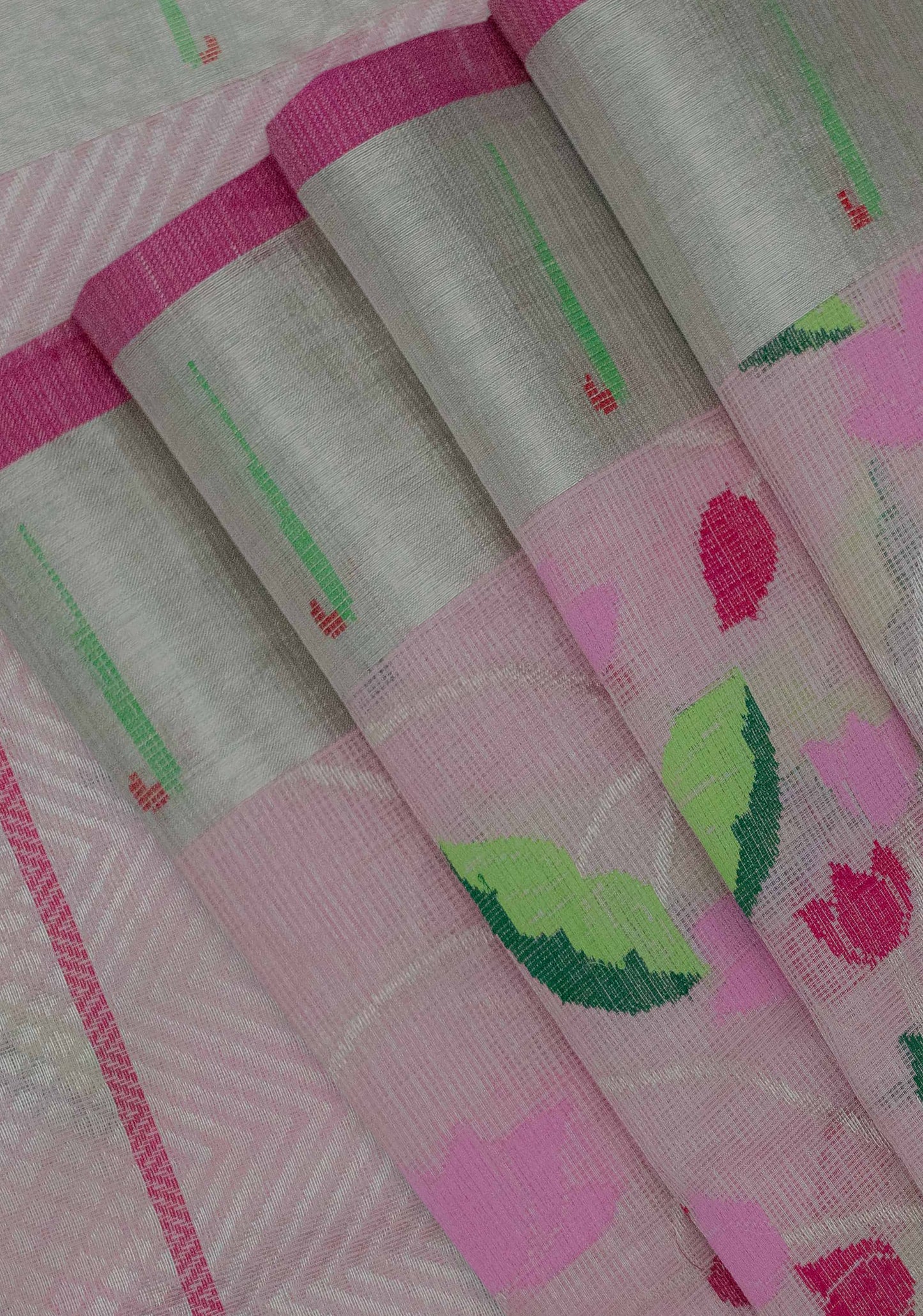 Light Pink Pure Zari Tissue Kota Saree