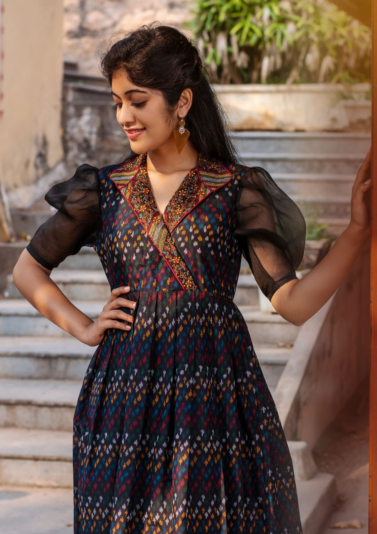 Ikat hot sale silk dress